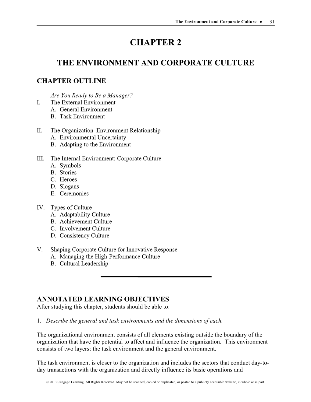 The Environment and Corporate Culture