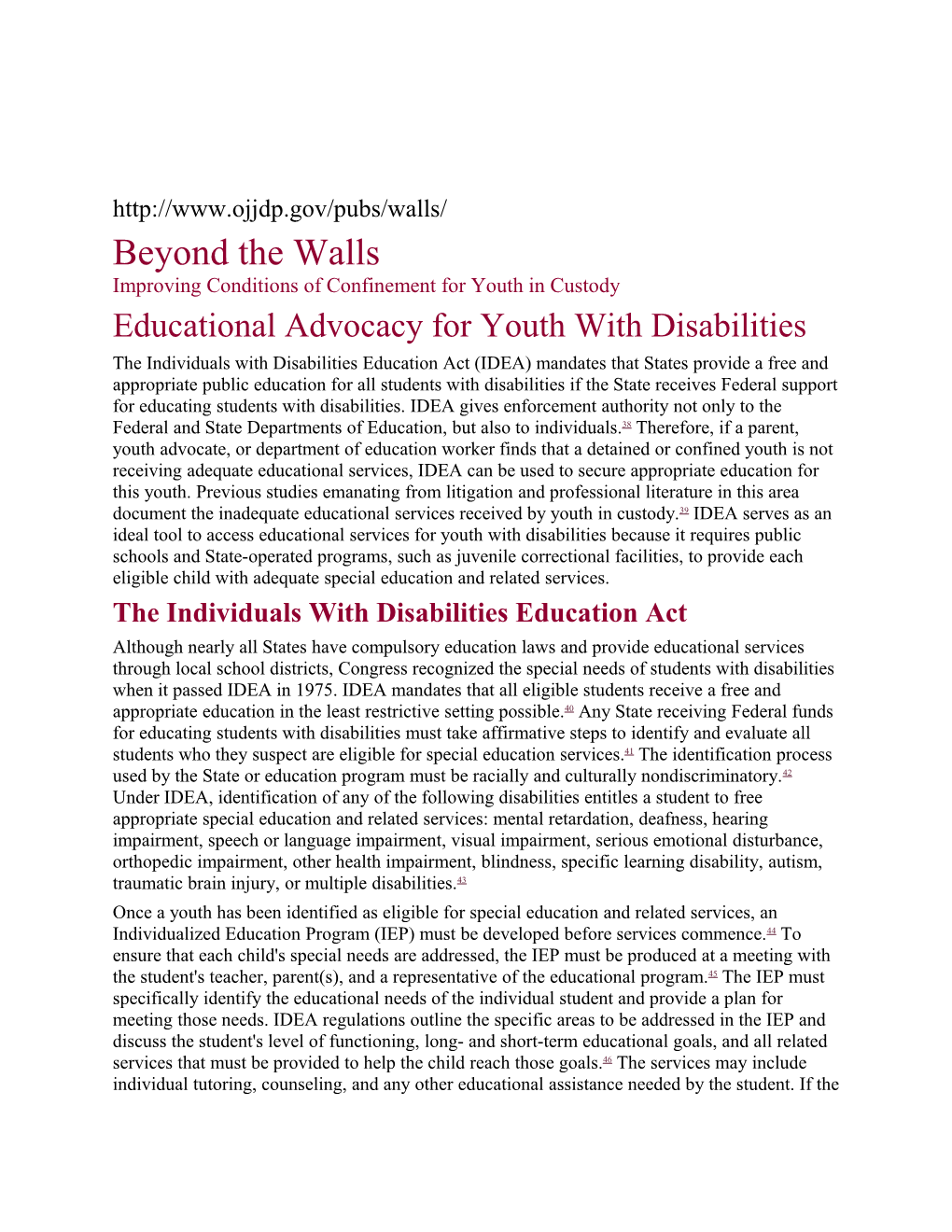 Educational Advocacy for Youthwith Disabilities