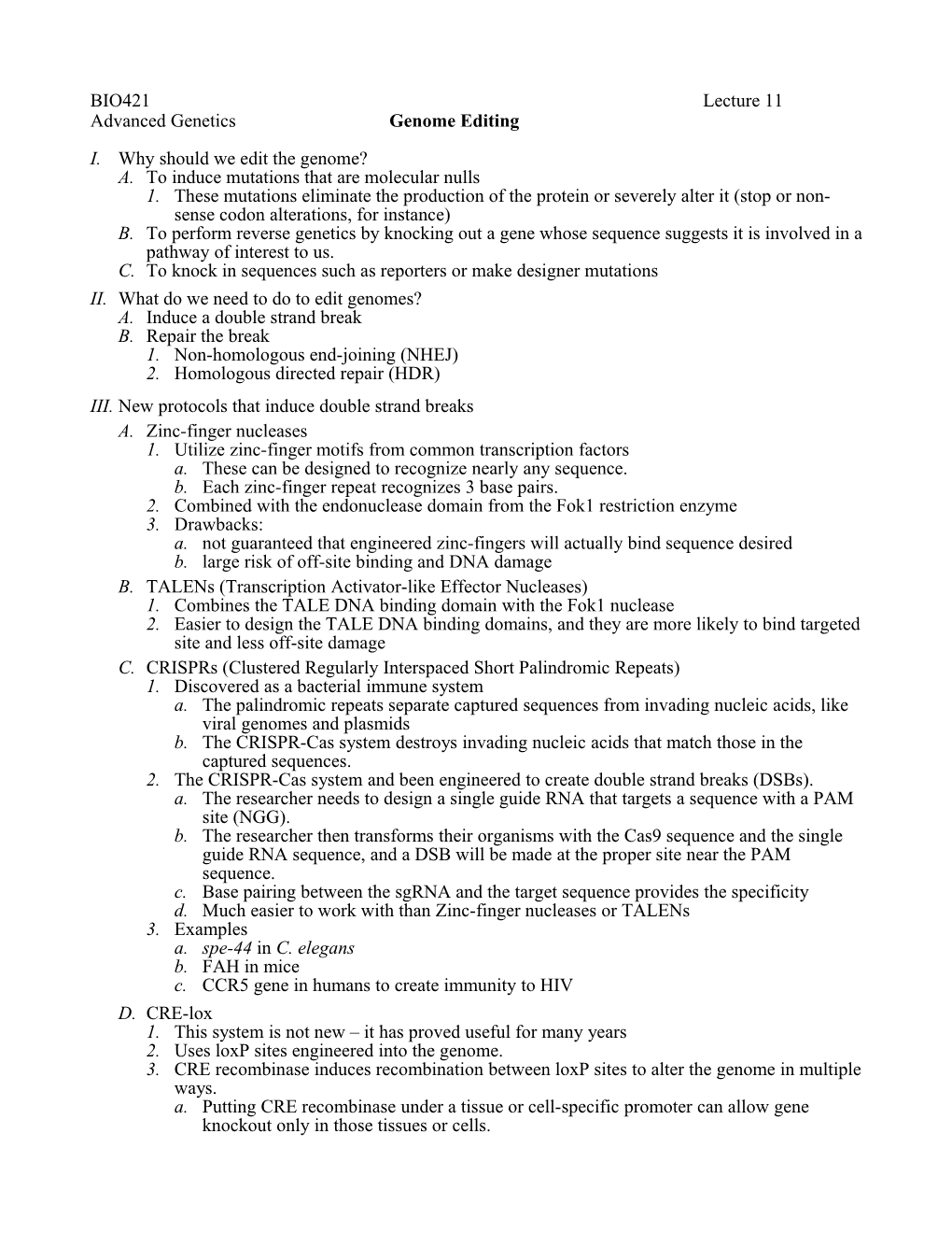 Advanced Geneticsgenome Editing