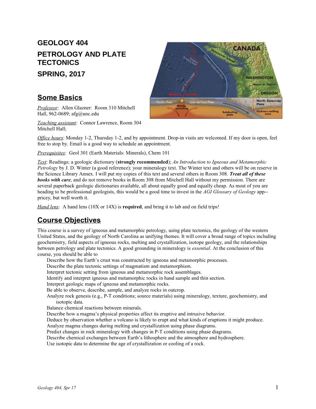 Petrology and Plate Tectonics