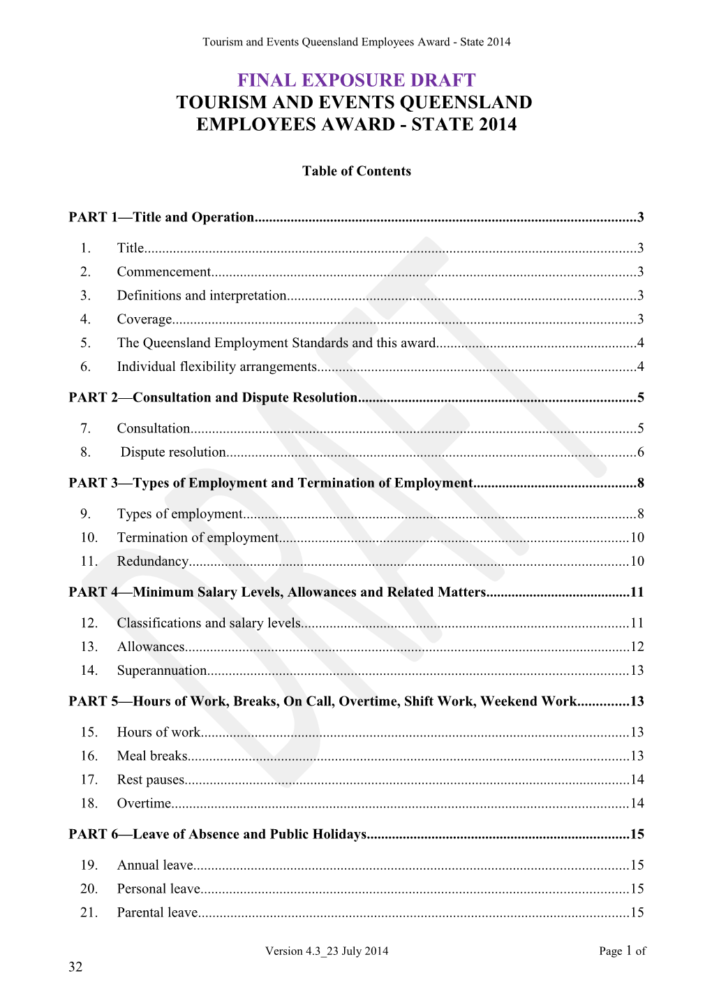 Exposure Draft of TEQ Award - with TEQ Proposed Amendments (00293086-6)