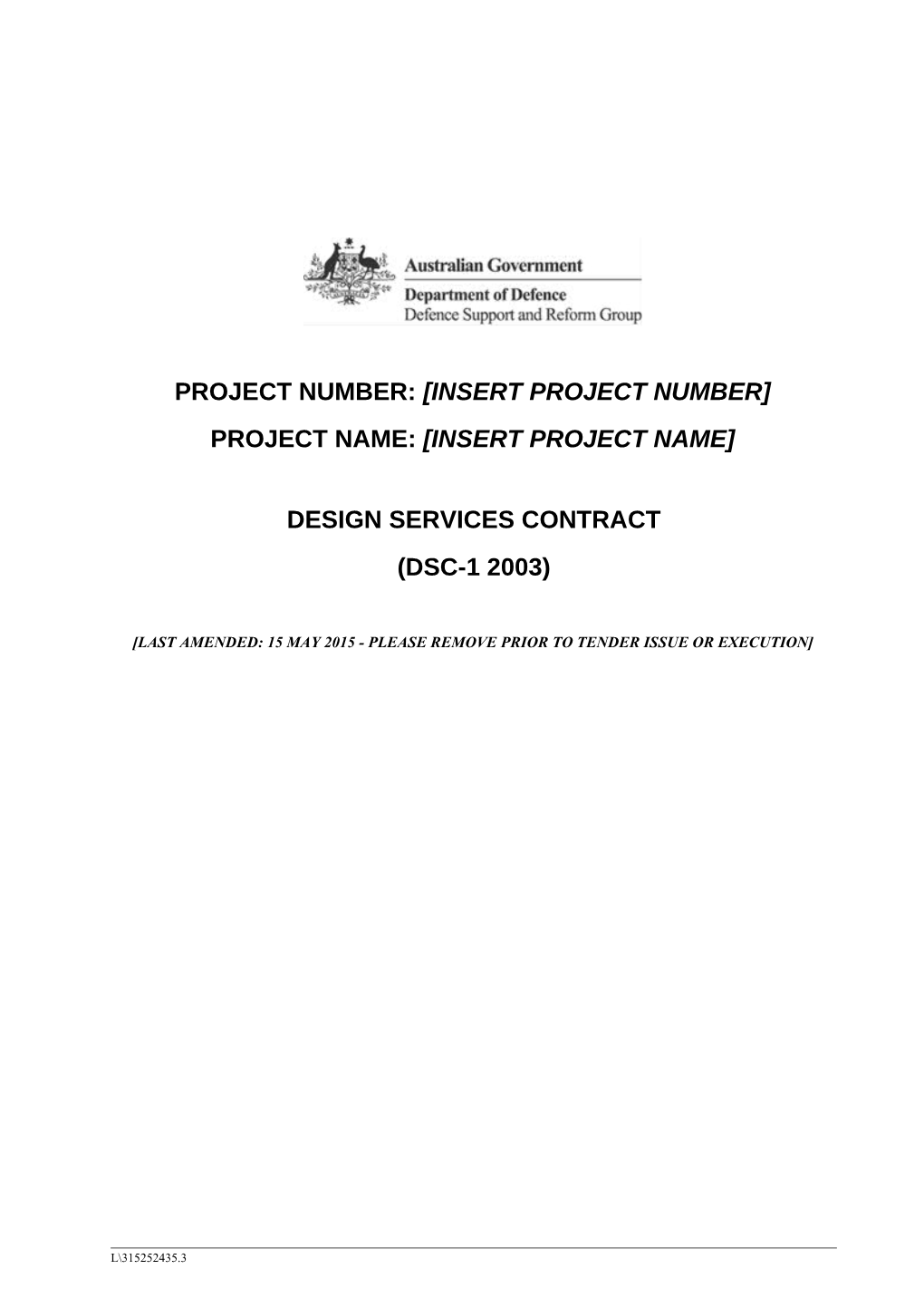 Project Number: Insert Project Number