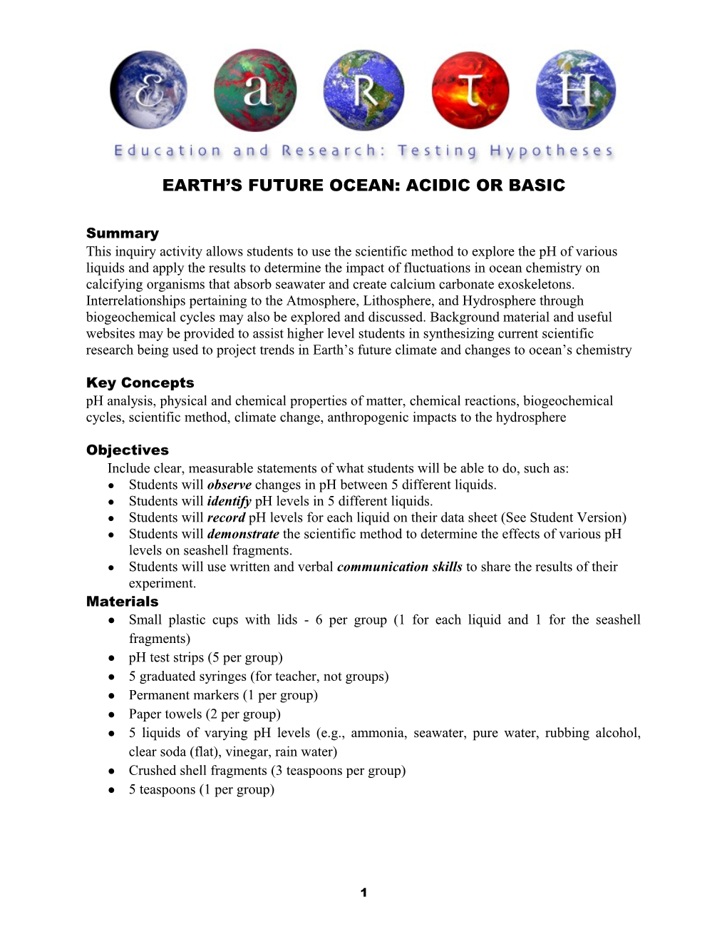 Earth S Future Ocean: Acidic Or Basic