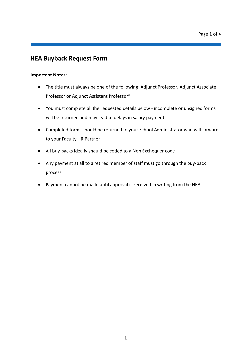 HEA Buyback Request Form