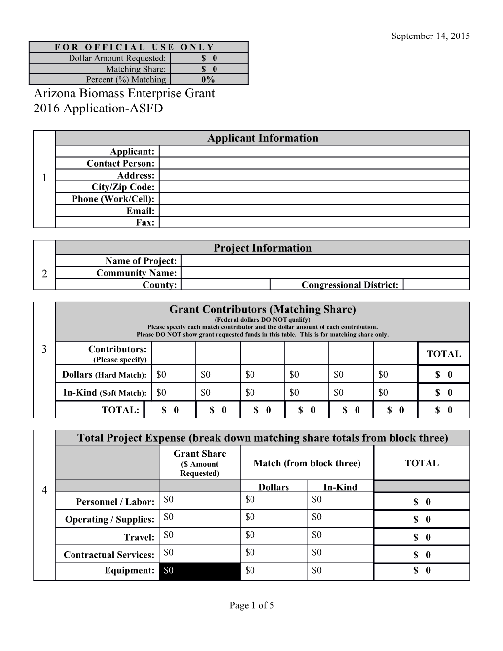 Arizona Biomass Enterprise Grant