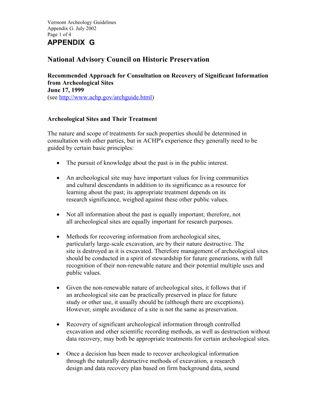 National Advisory Council on Historic Preservation