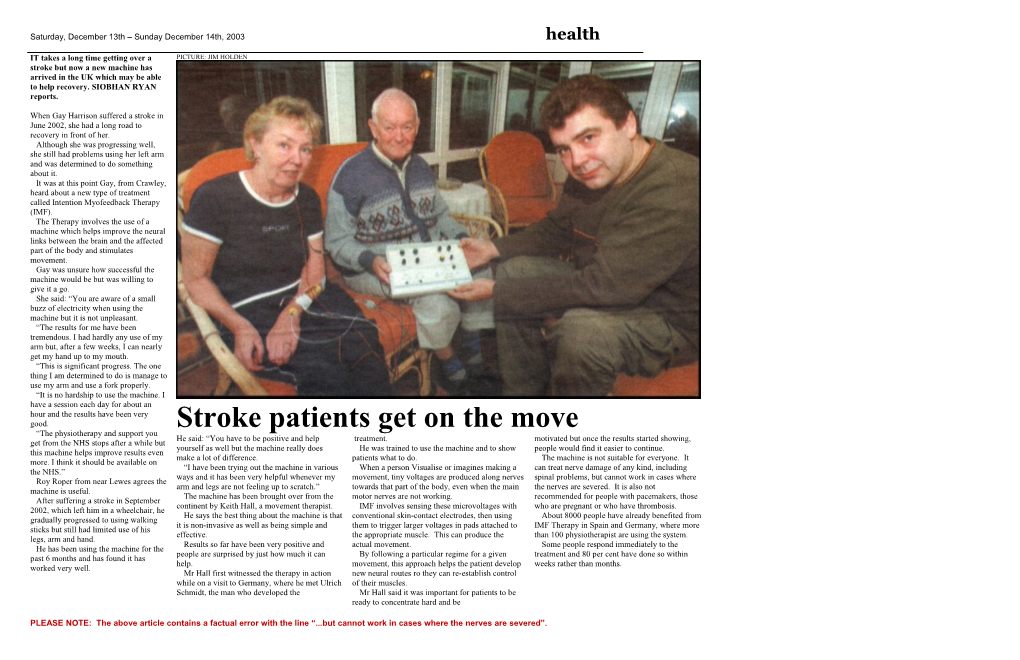 Keith Hall Is Hoping a New Form of Treatment Will Help Thousands of People with Strokes