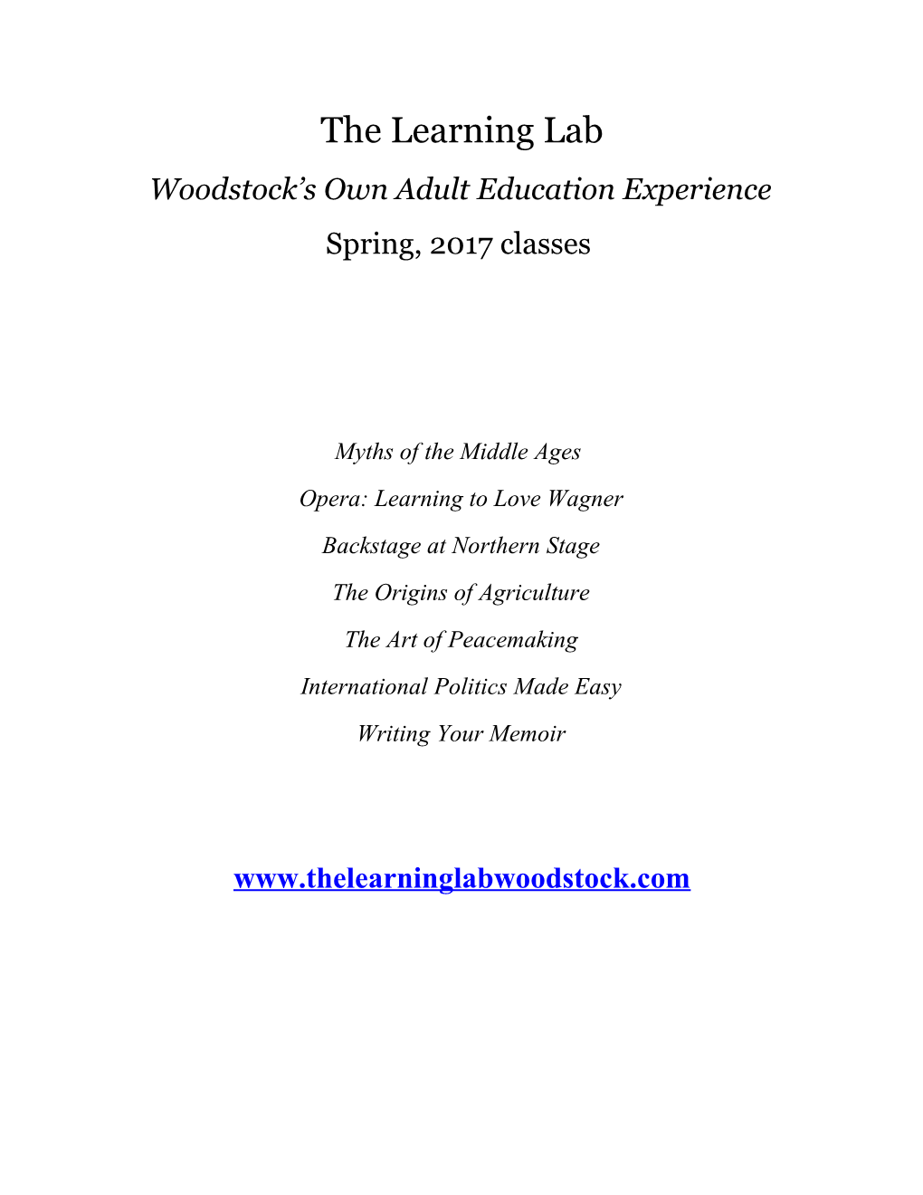 Woodstock S Own Adult Education Experience