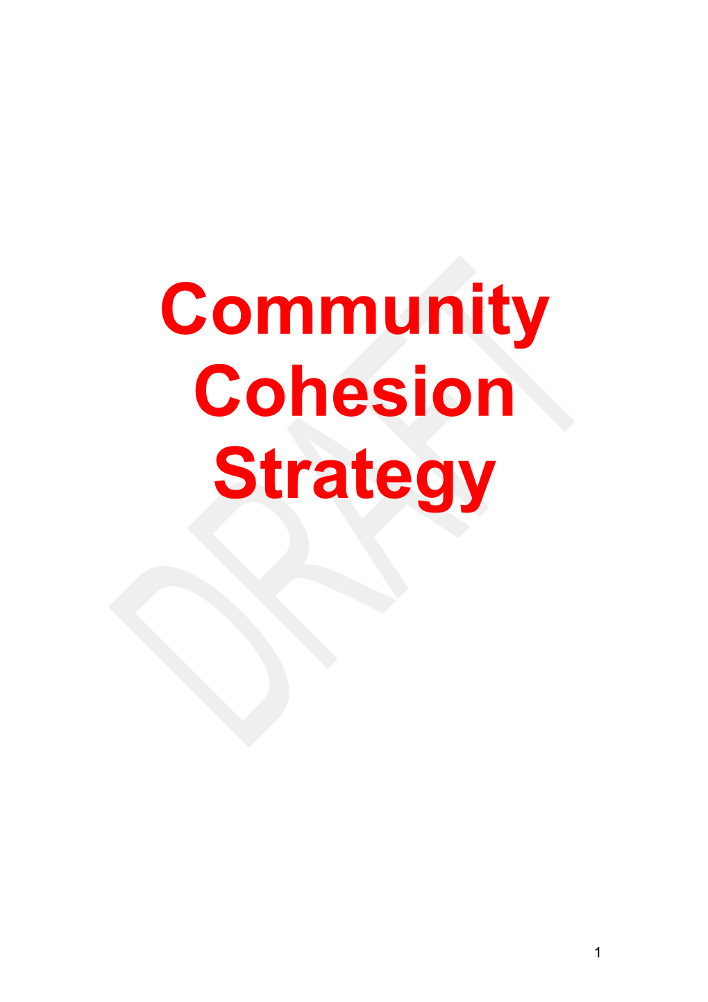 Community Cohesion Strategy