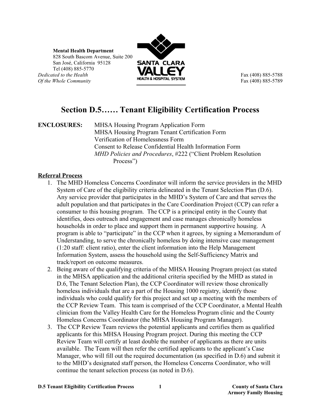 MP AFH D5 Tenant Eligibilitycertification Process Draft