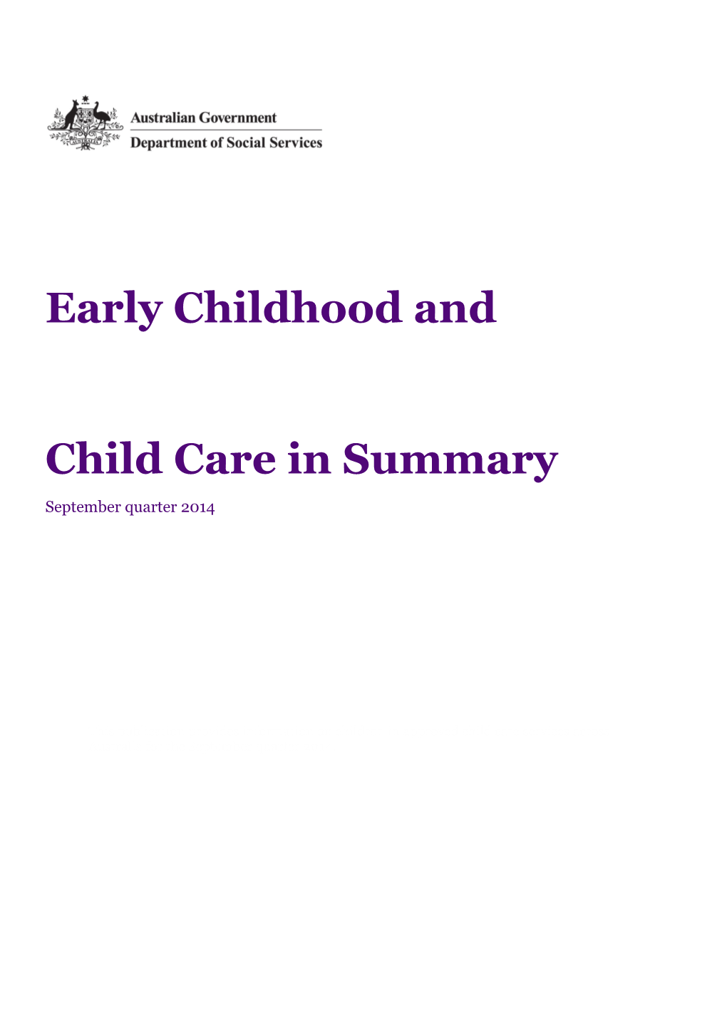 Early Childhood And