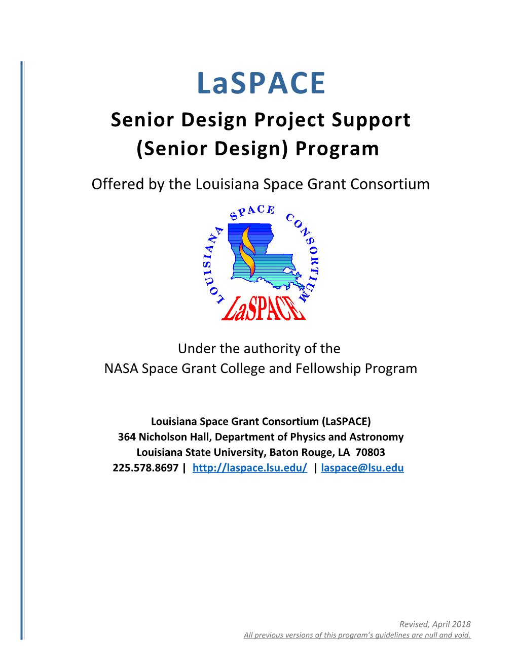 Senior Design Project Support (Senior Design)Program