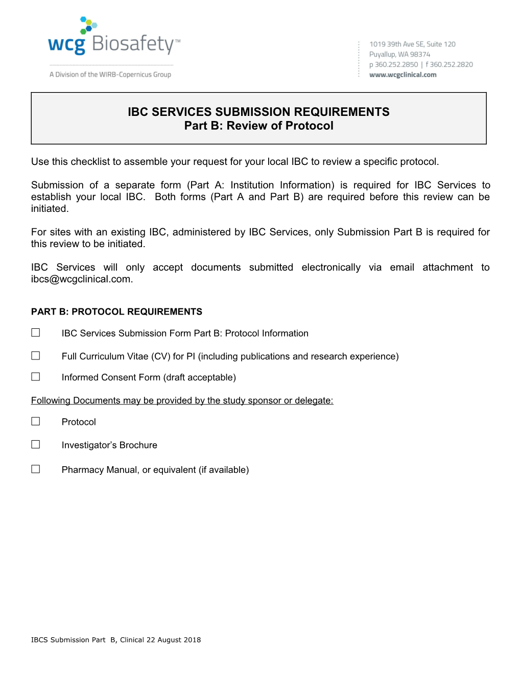 Ibc Services Submission Form