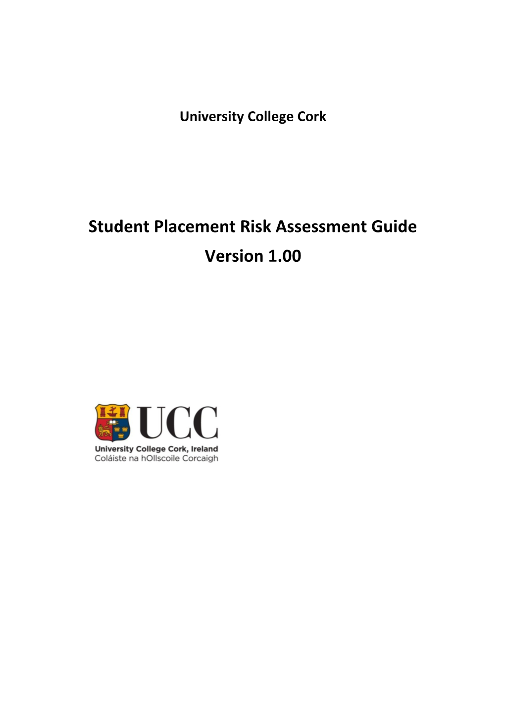 Student Placement Risk Assessment Guide