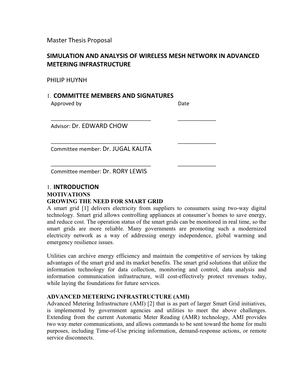 Simulation and Analysis of Wireless Mesh Network in Advanced Metering Infrastructure