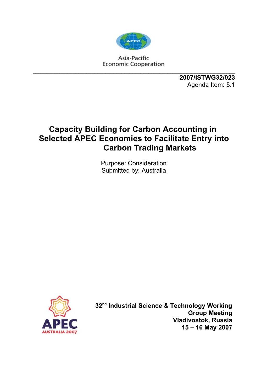 Capacity Building for Carbon Accounting (Australia)