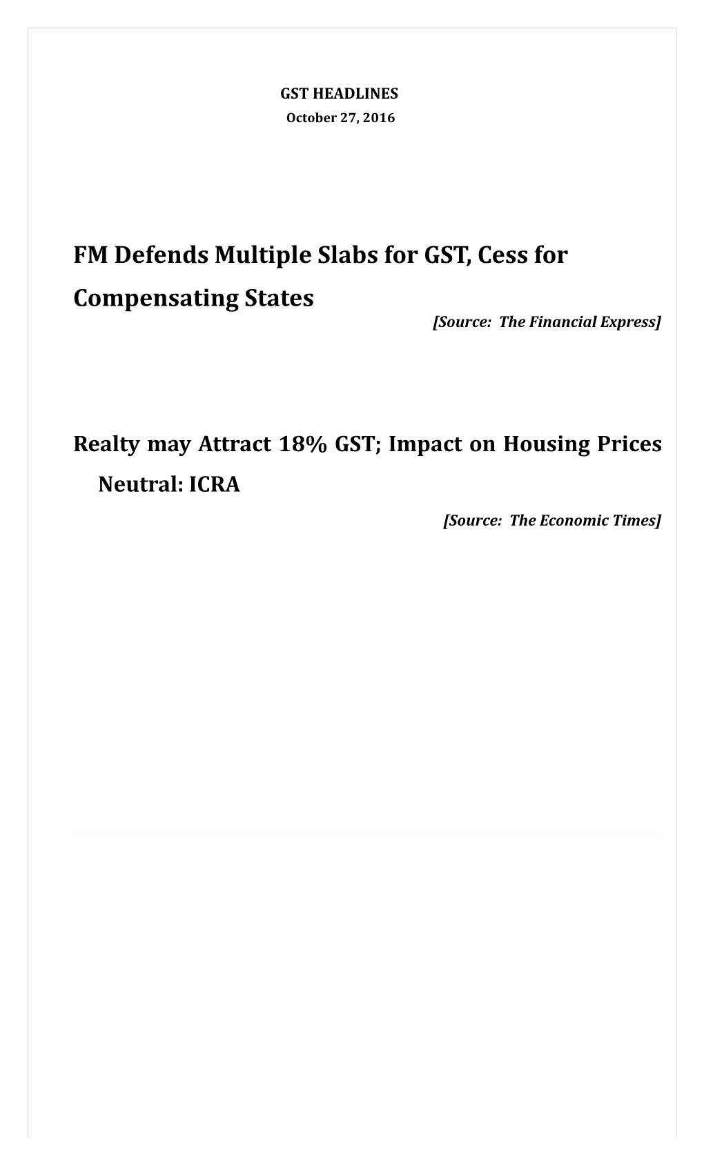 FM Defends Multiple Slabs for GST, Cess for Compensatingstates