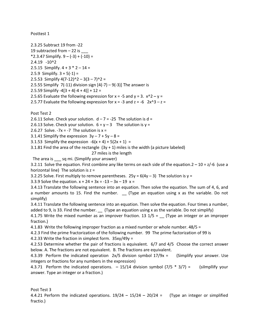 2.3.25 Subtract 19 from -22