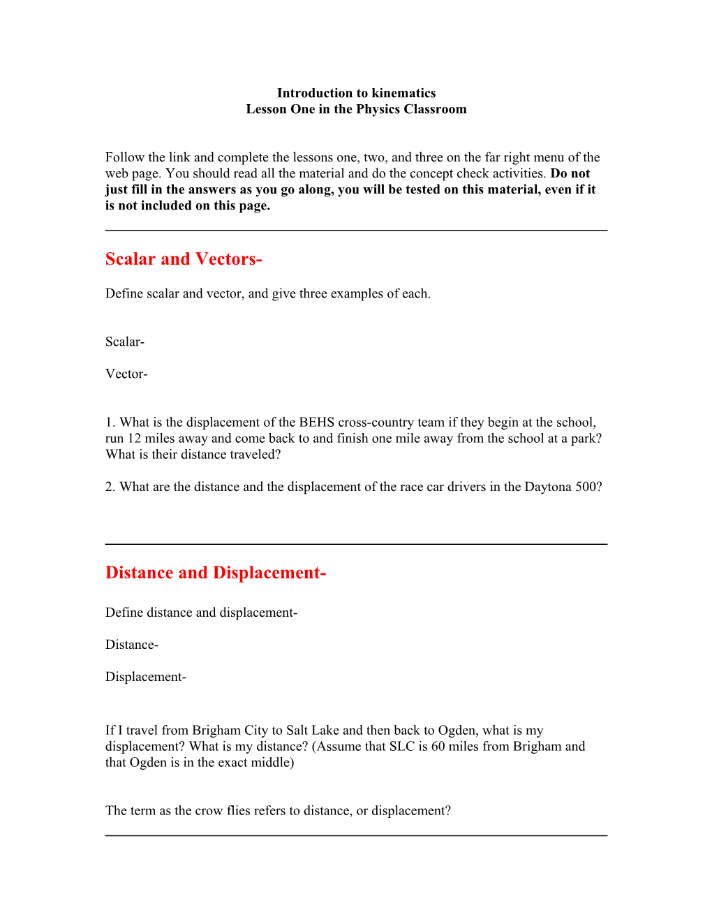 Use This Word Document to Complete the Assignment