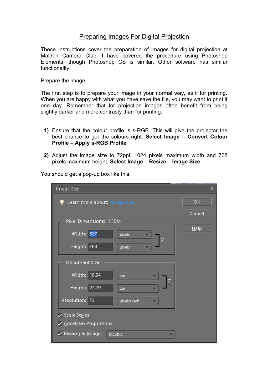 Preparing Images for Digital Projection