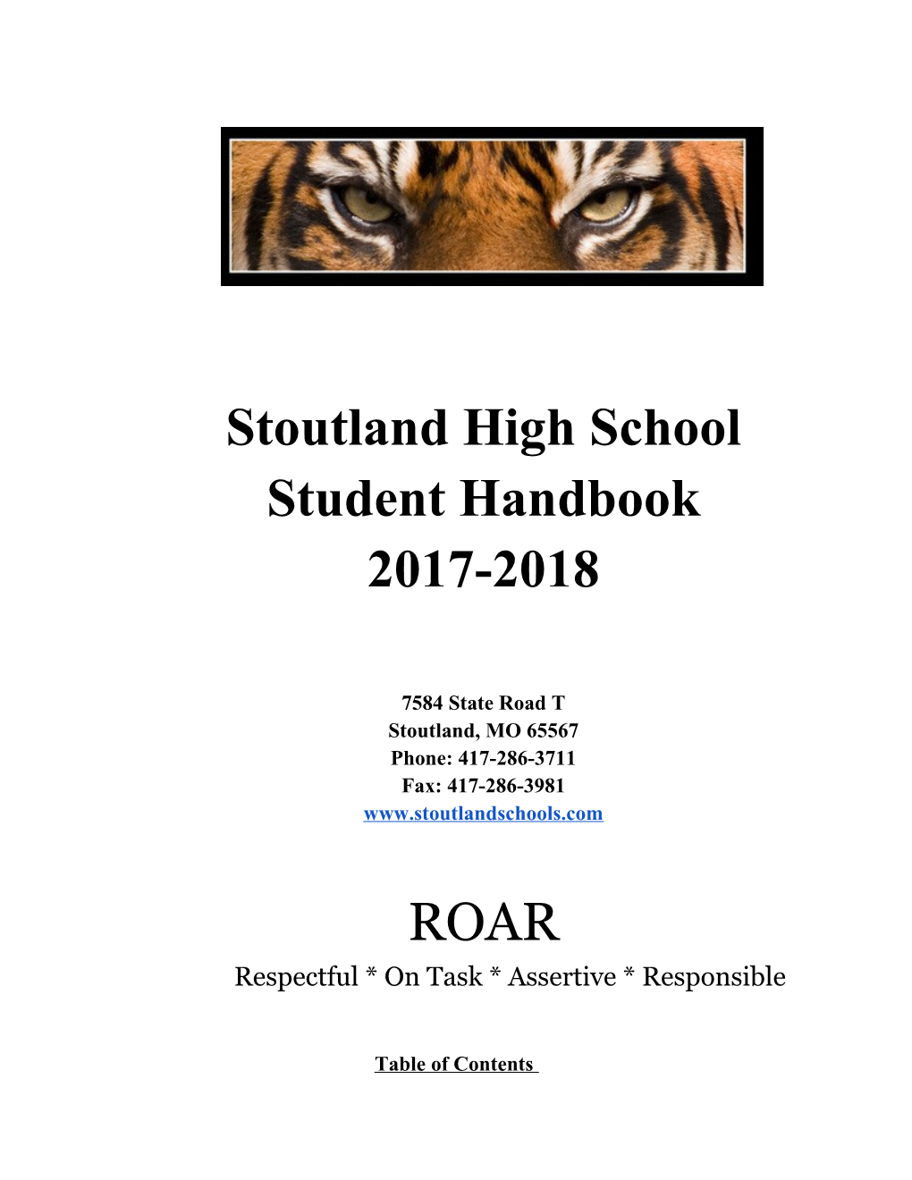 Stoutland High School Handbook