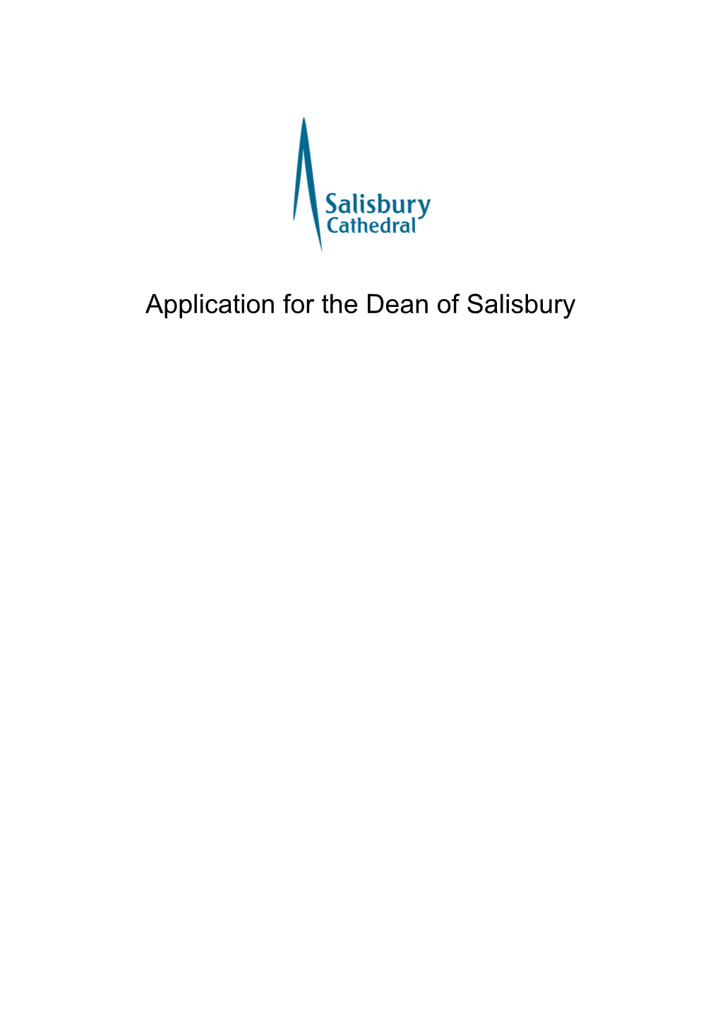 Application for Thedean of Salisbury