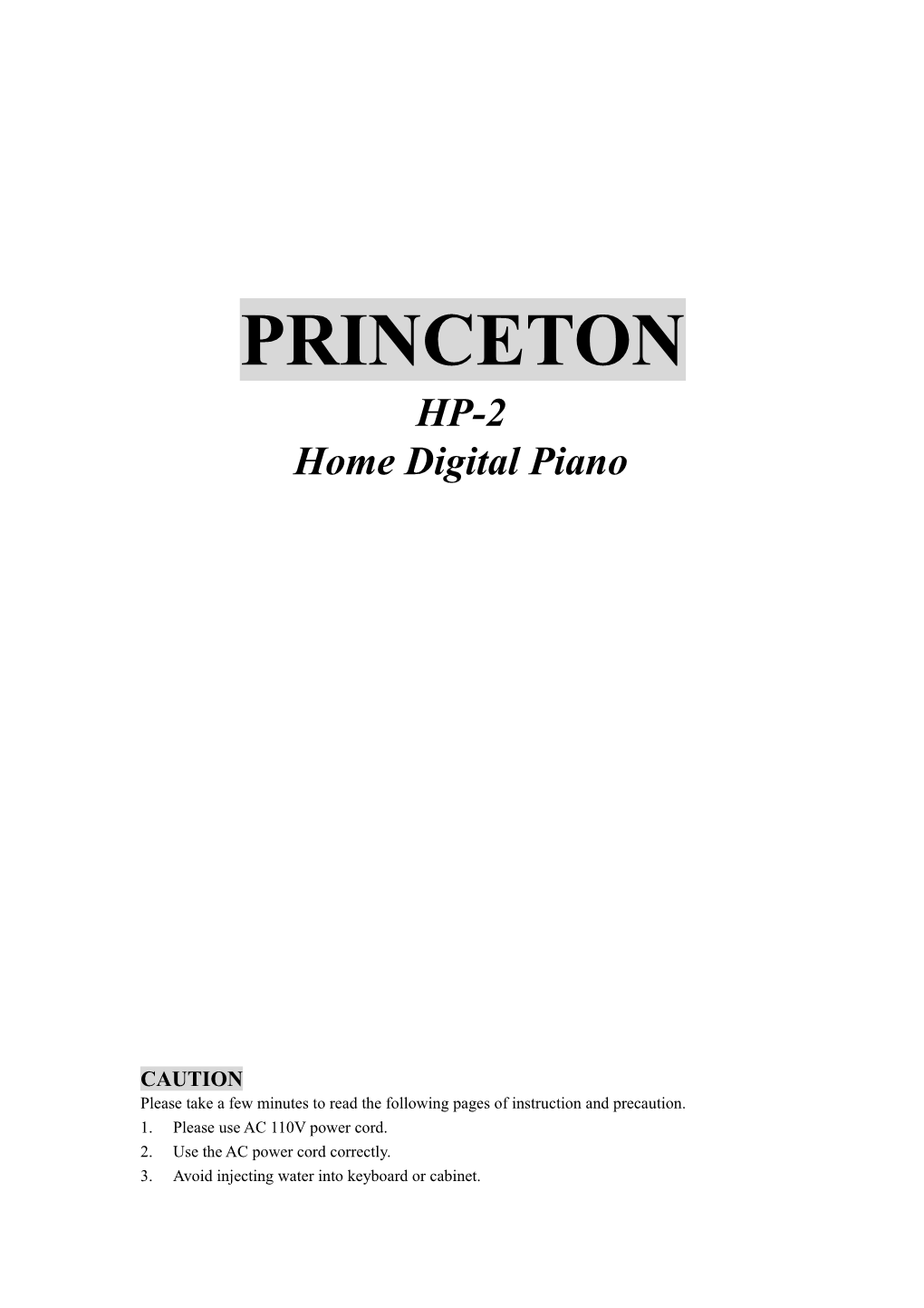 Home Digital Piano