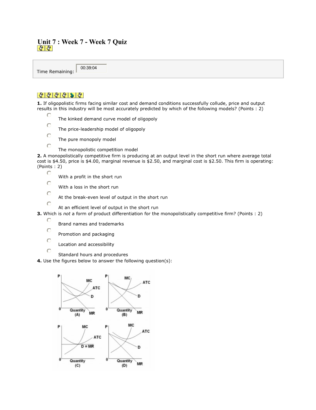 Unit 7 : Week 7 - Week 7 Quiz