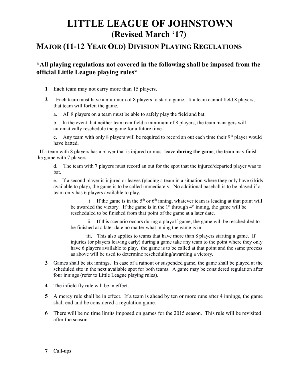 FBCA Major Rules 2014