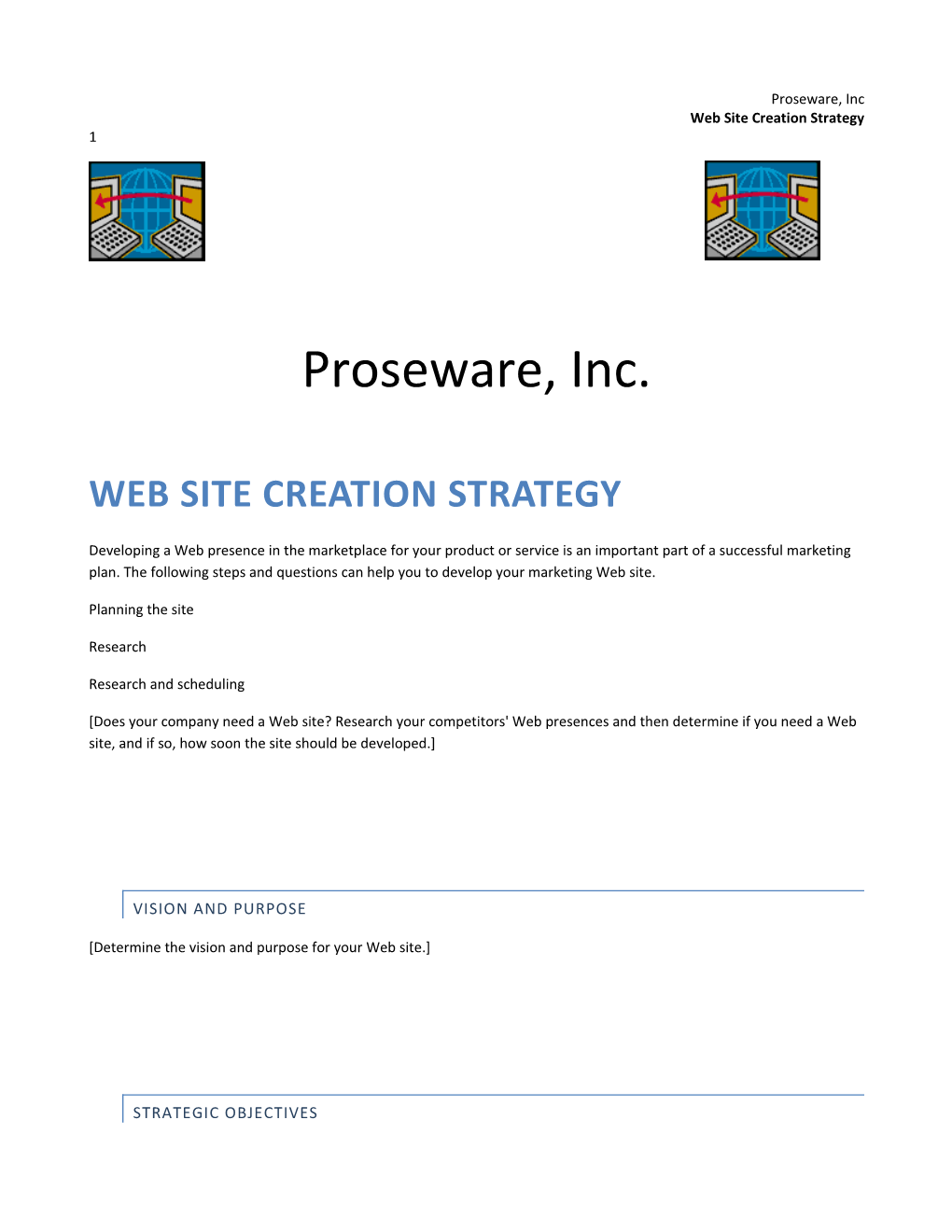 Web Site Creation Strategy