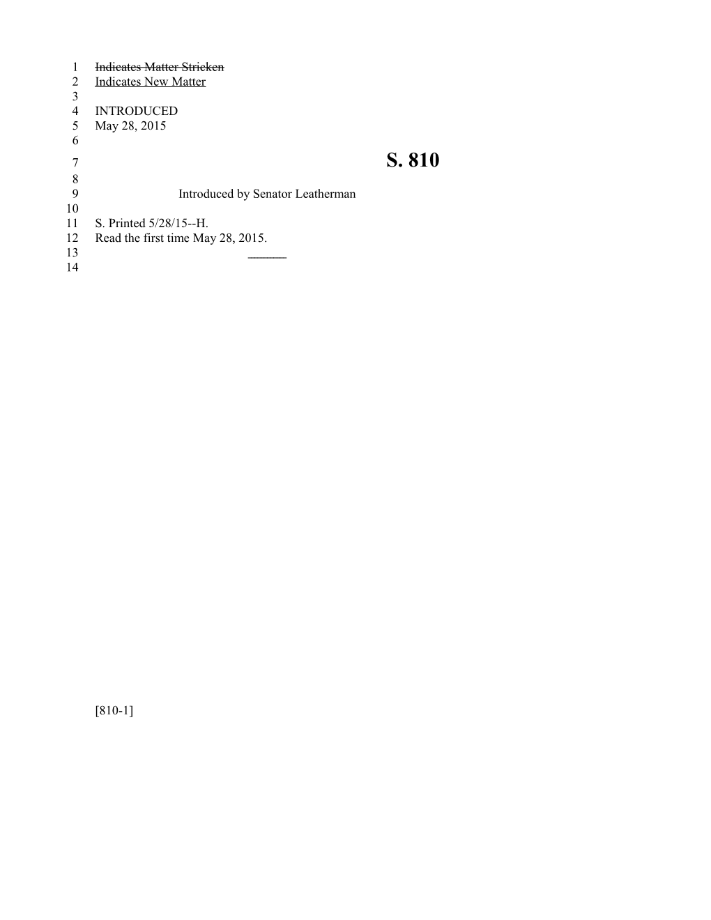 2015-2016 Bill 810 Text of Previous Version (May 28, 2015) - South Carolina Legislature Online