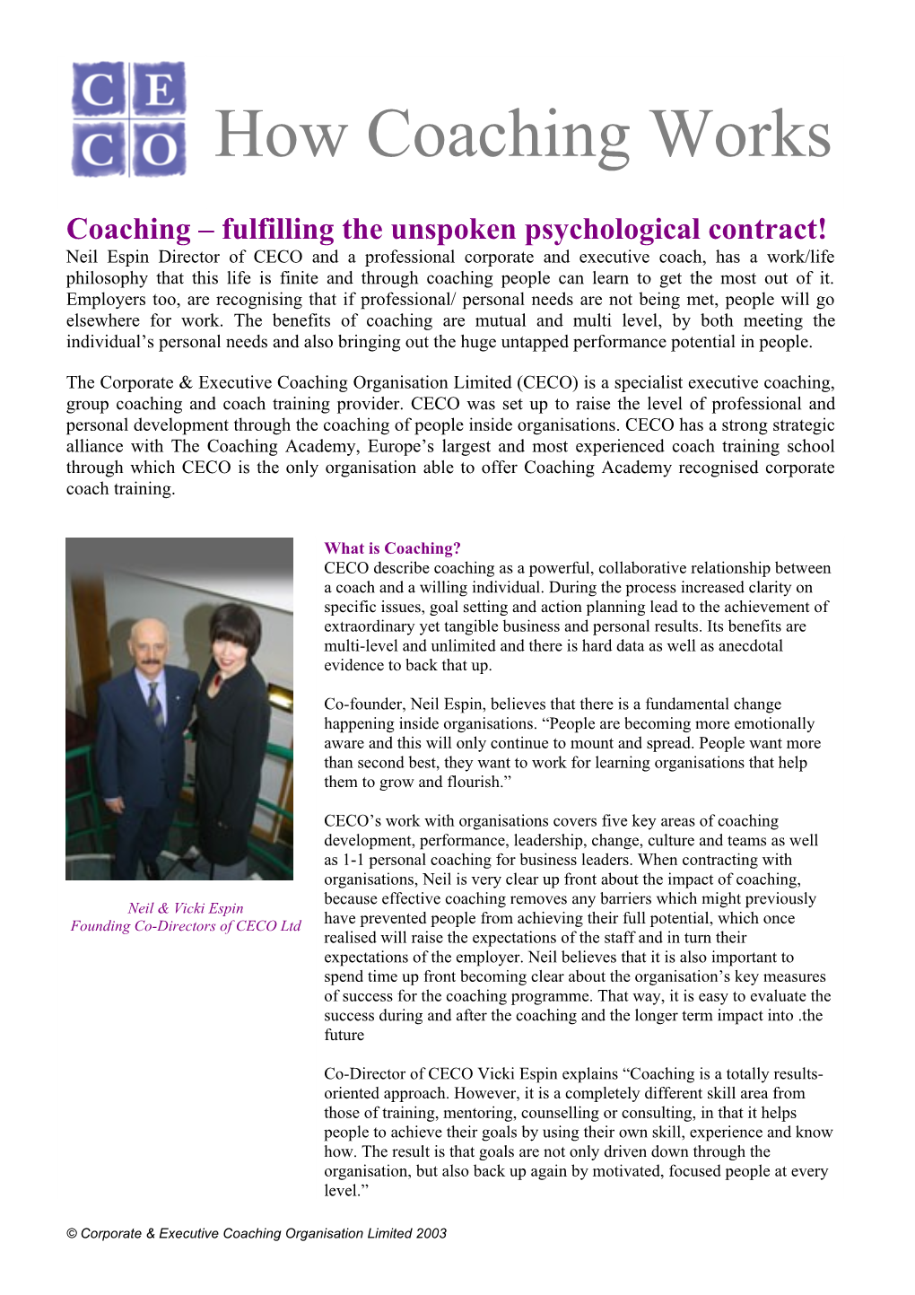 Coaching Fulfilling the Unspoken Psychological Contract!