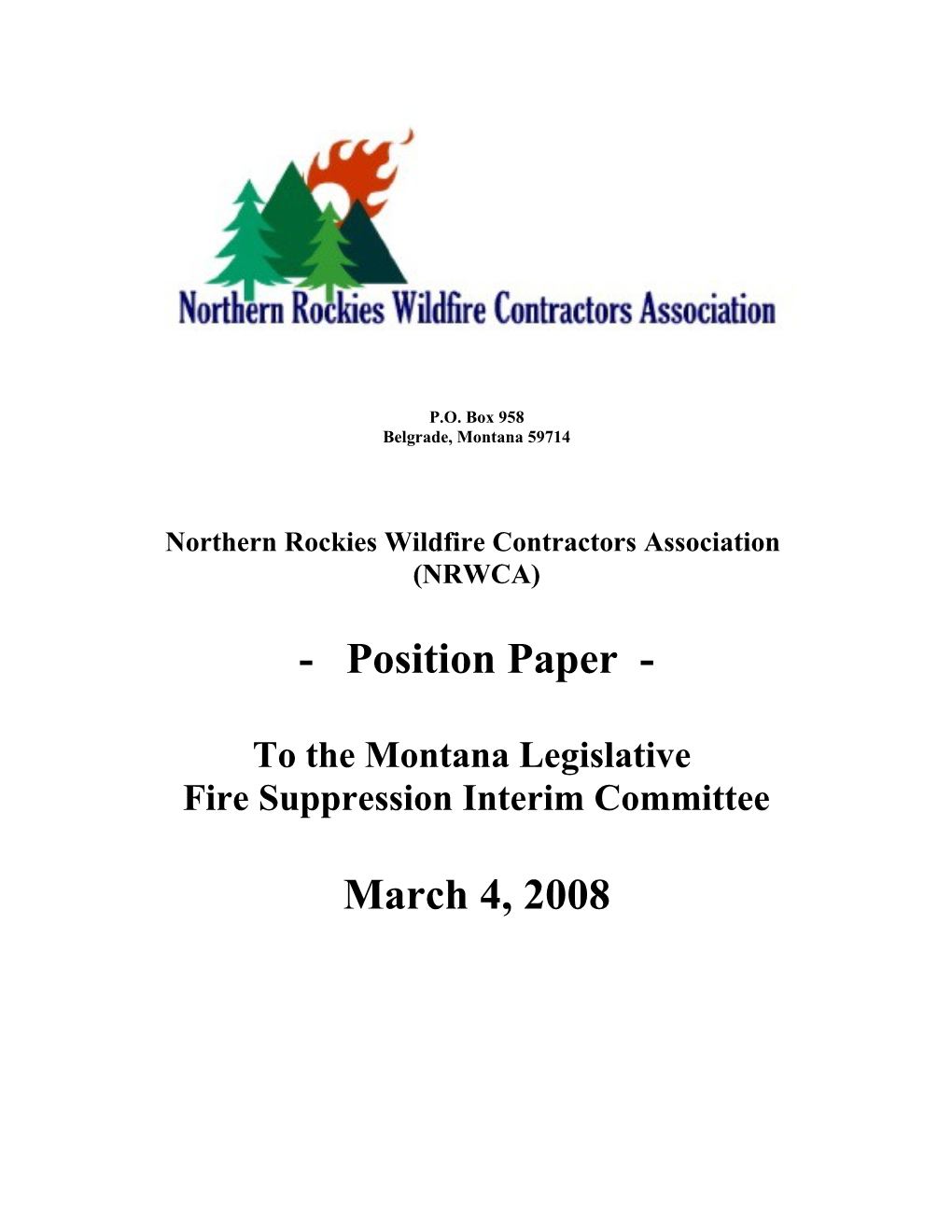 Northern Rockies Wildfire Contractors Association