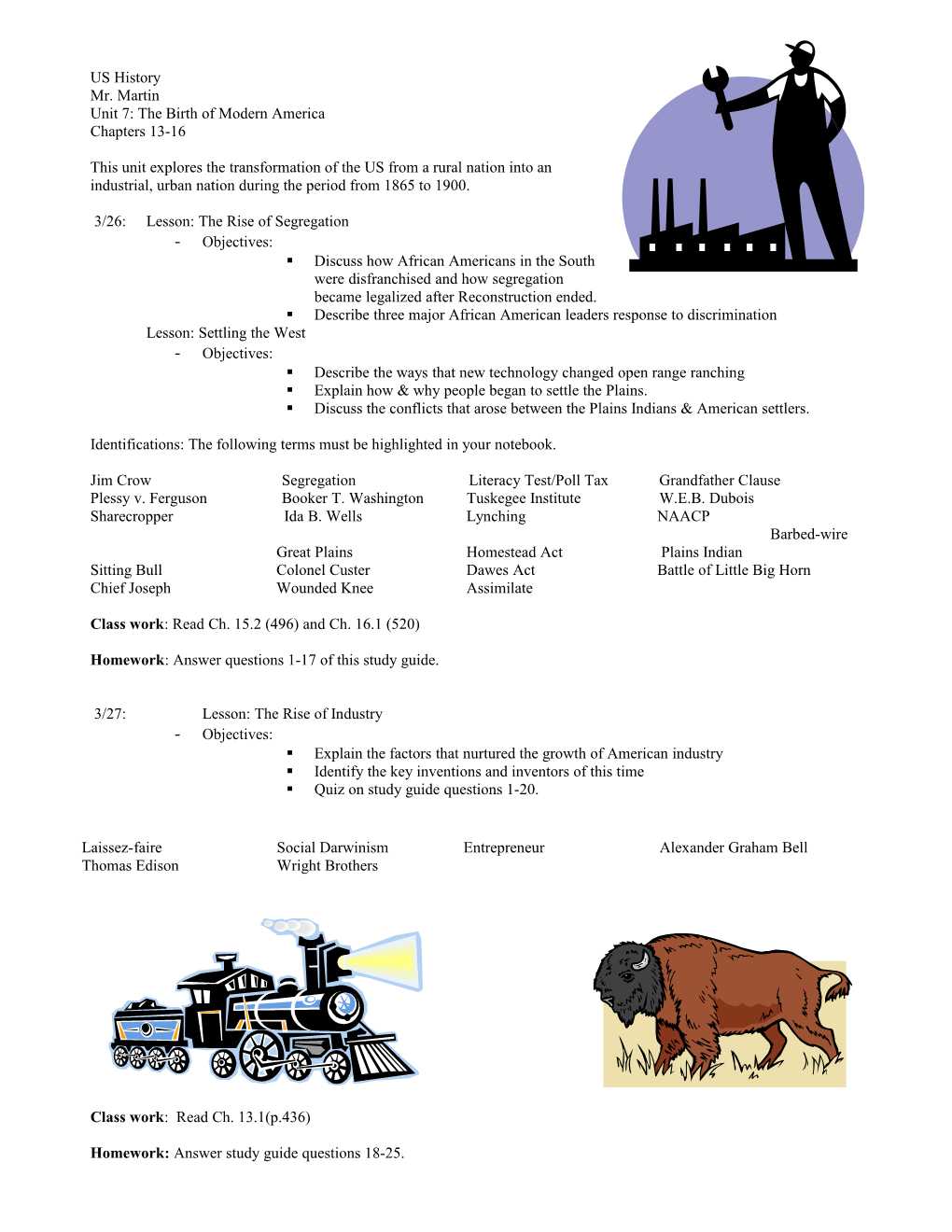 Unit7: the Birth of Modern America