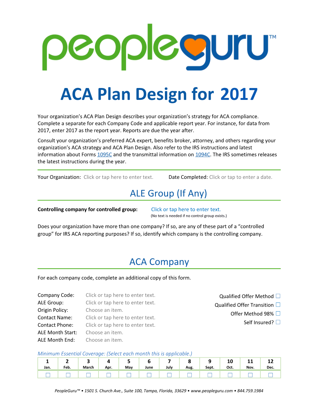 ACA Plan Design for 2017