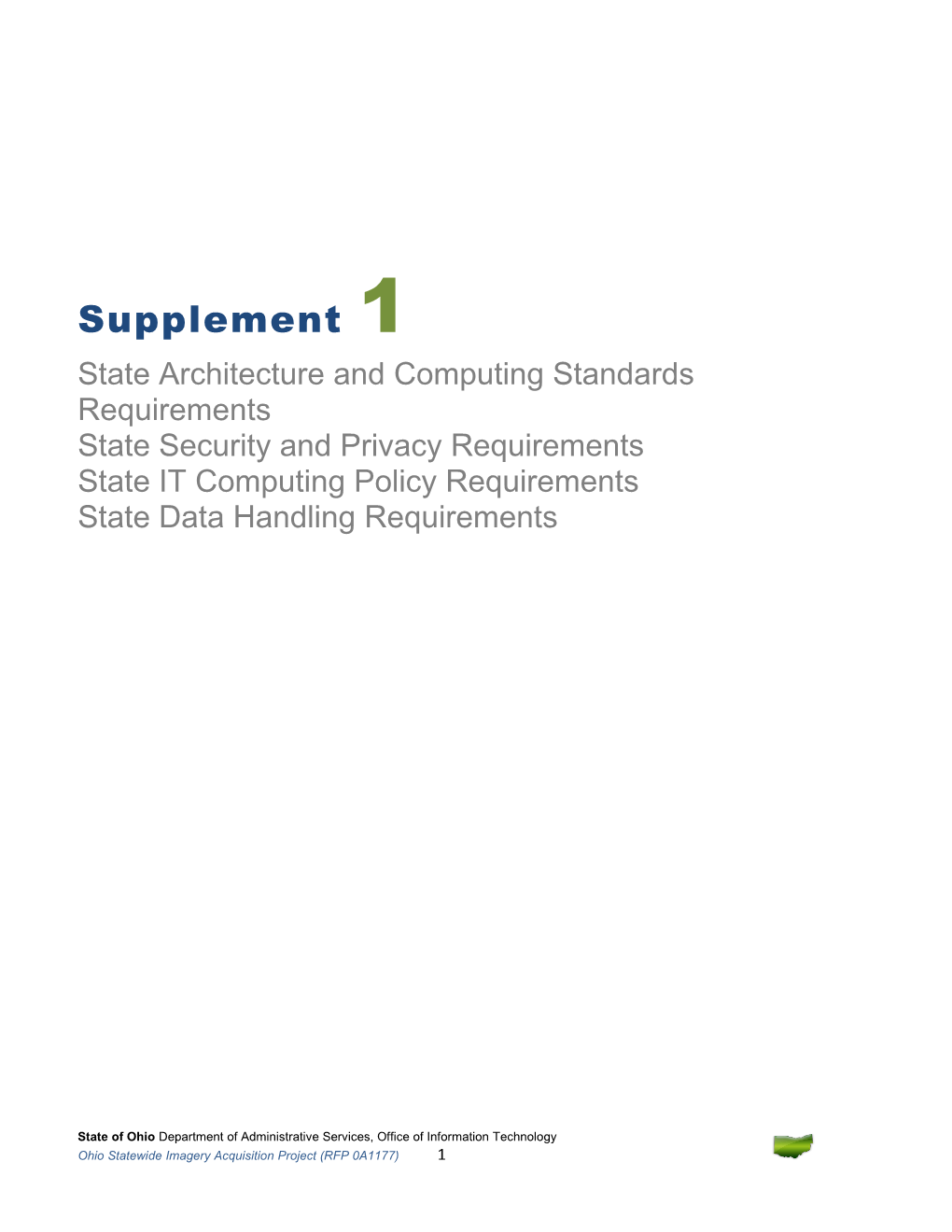 State Architecture and Computing Standards Requirements