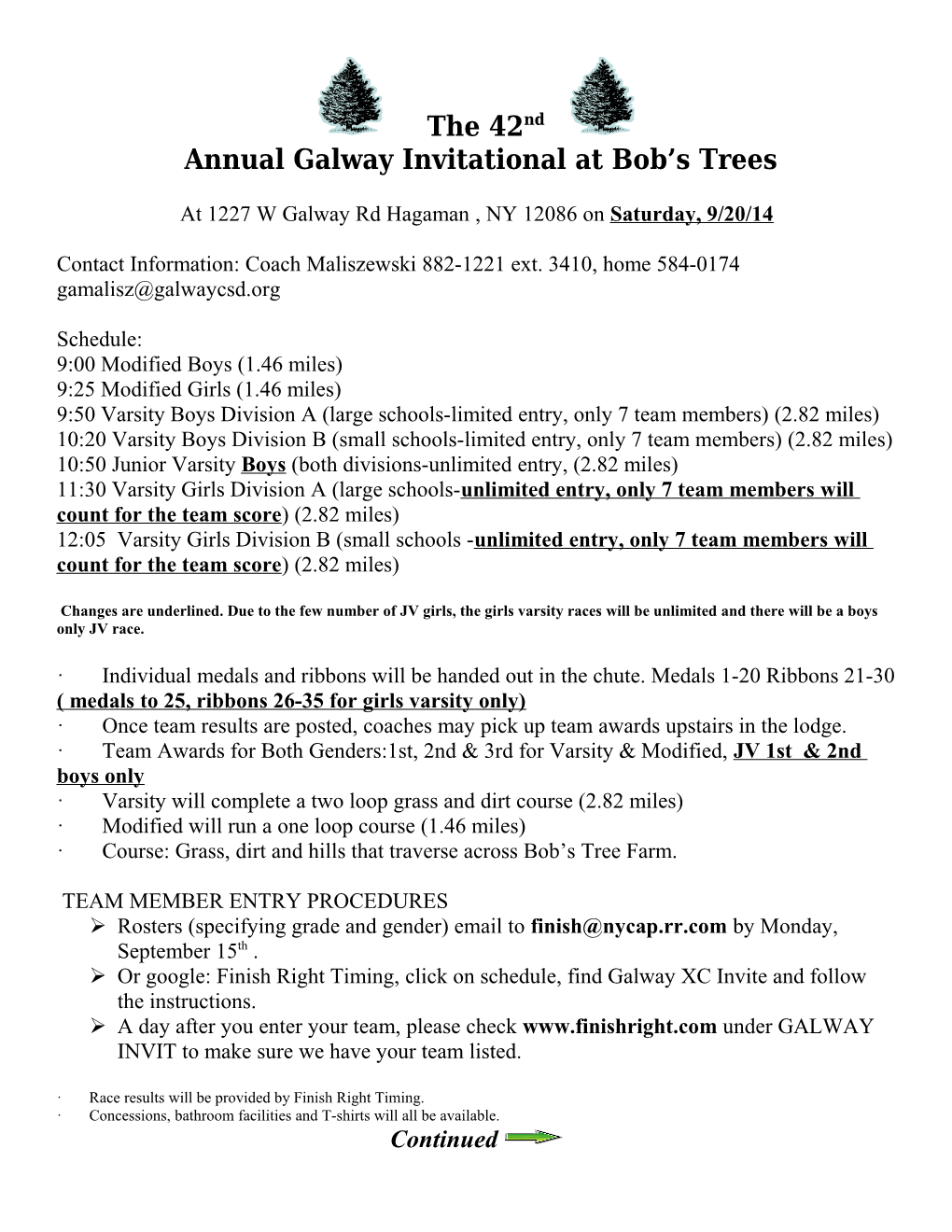 The 38Th Annual Galway Invitational at Bob S Trees