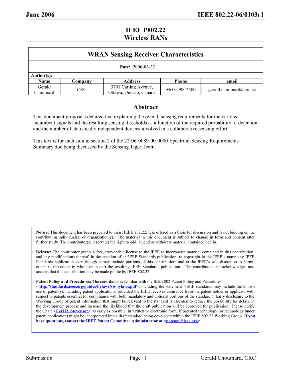 2- Overall Sensing Requirements