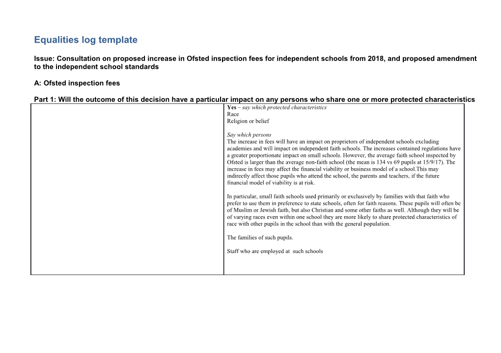 Equalities Completed Template