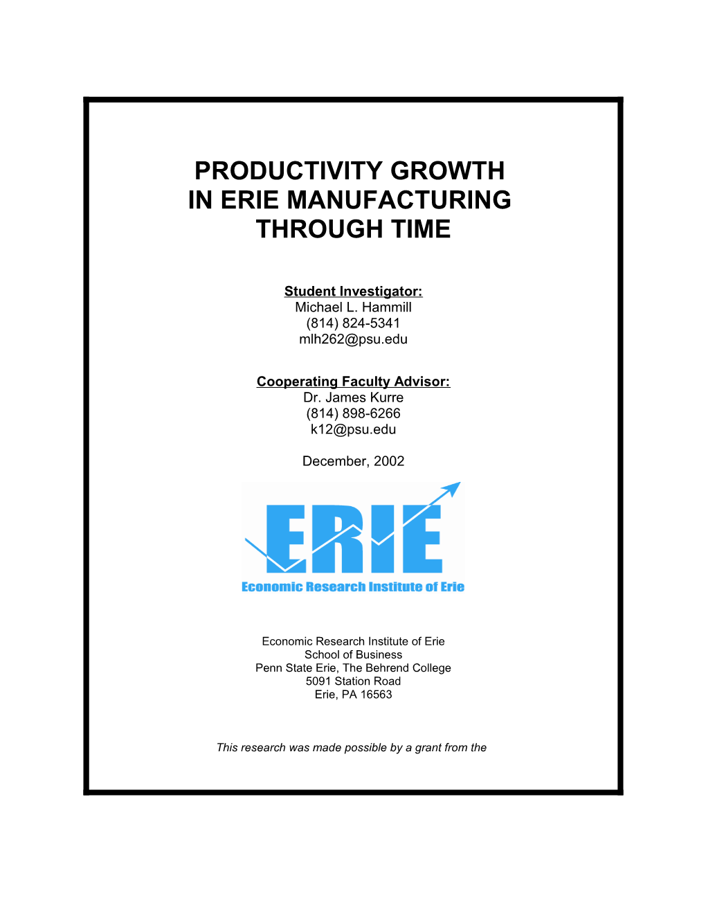 Productivity Growth