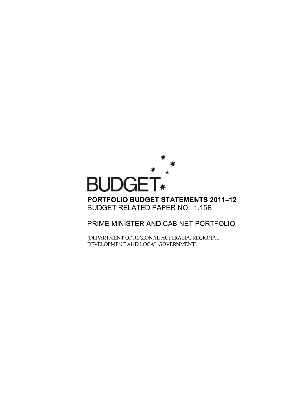 Portfolio Budget Statements 2011 12