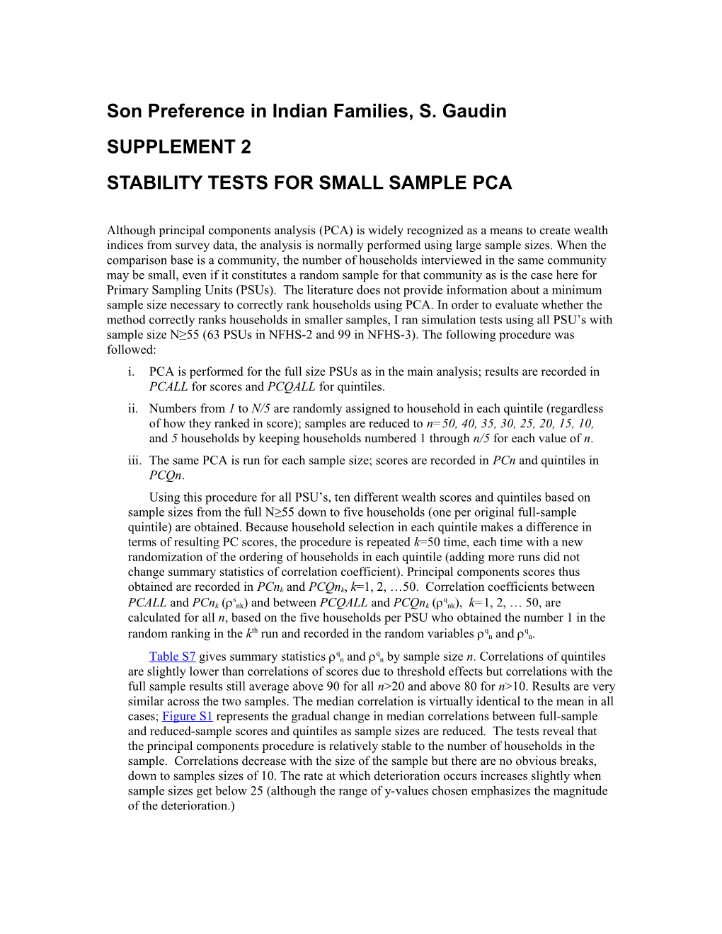 Son Preference in Indian Families, S. Gaudin