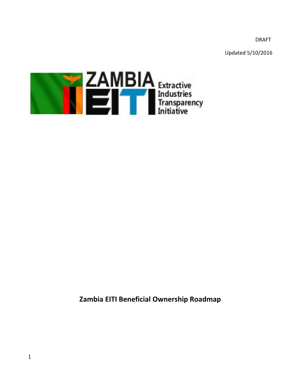 Zambia EITI Beneficial Ownership Roadmap