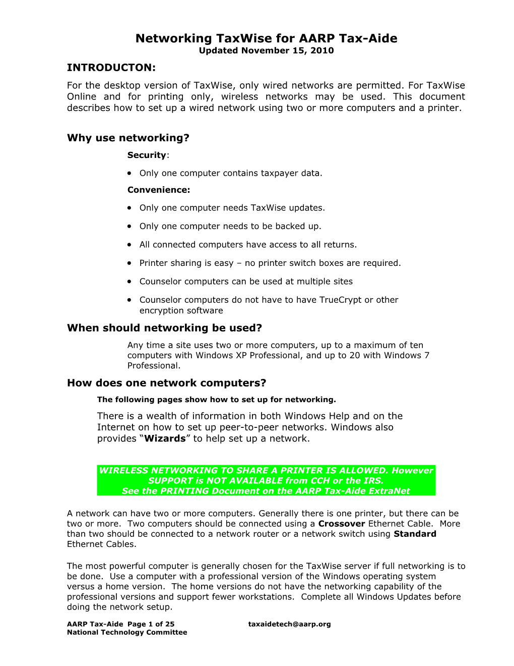 Networking Taxwise for Tax-Ade