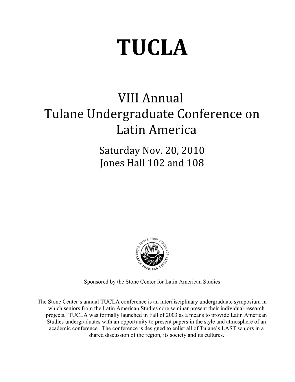 Tulane Undergraduate Conference on Latin America