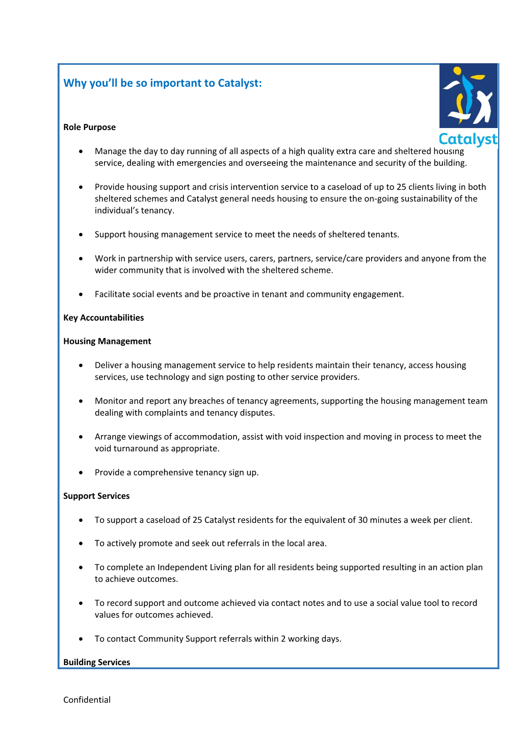 Support Housing Management Service to Meet the Needs of Sheltered Tenants