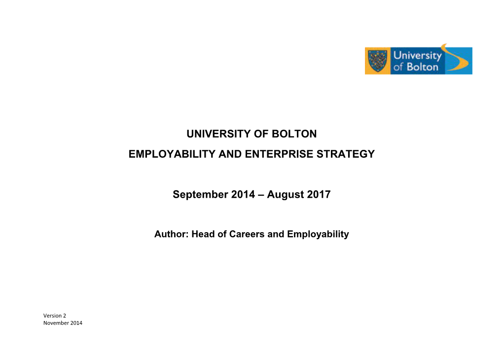 Employability and Enterprise Strategy