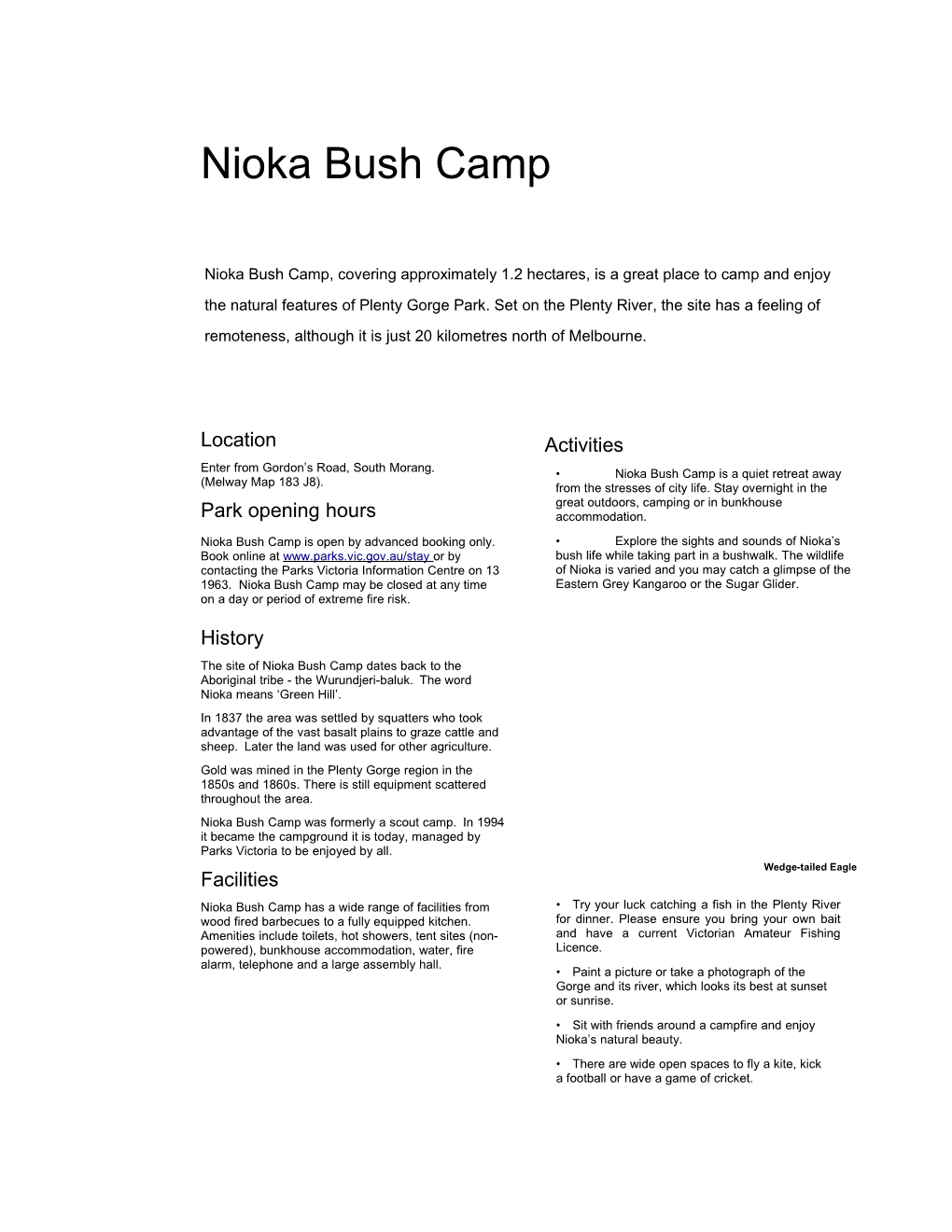 Nioka Bush Camp