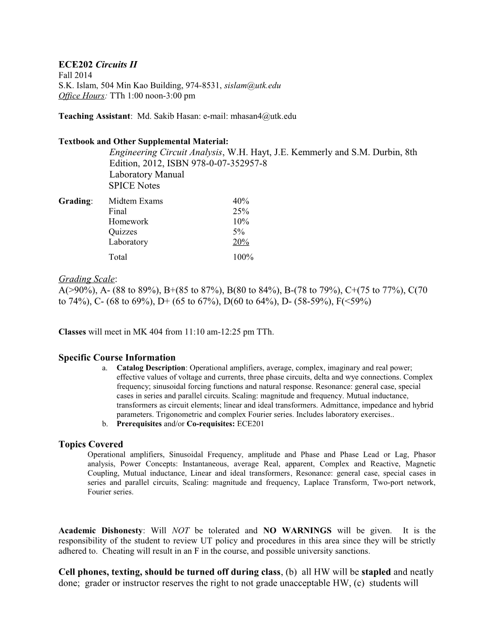 ECE491/ECE599, Introduction to VLSI