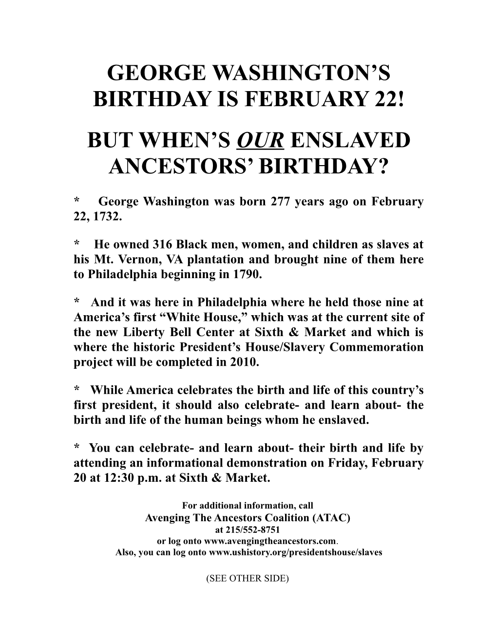 But When S Our Enslaved Ancestors Birthday?